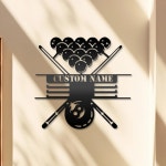 당구 도구 이름 주석 벽 표지판 금속 플라크 장식 거실 침실 탈착식