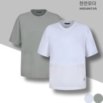 신축성 루즈핏 여름 라운드 반팔 티셔츠 리아티셔츠R4 카키 1MQTSM4516