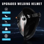 경량 태양광 전원 트루 컬러 용접 후드 2호 센서 와이드 쉐이드 9-13 마스크와 추가 연삭 모드 헬멧 을 갖춘 TRQWH 오토 다크닝 헬멧