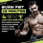 알파니즈 헤비 줄넘기 피트니스 3LB - 새로운 360 회전 핸들 가중 남녀 전신 운동