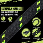 알파니즈 헤비 줄넘기 피트니스 3LB - 새로운 360 회전 핸들 가중 남녀 전신 운동