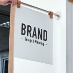 플래그간판 돌출 행잉간판 피팅룸 카페 안내판 디자인 스몰싱글기둥 버클