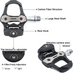 ZERAY 카본 로드 자전거 페달-키오 그립과 호환되는 클리츠가 경량 클립리스 페달 1 g BLACK-284