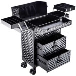 메이크업 대용량 정리함 거울 이동식 수납