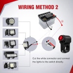 Nilight 오토바이 핸들바 스위치 플러그 앤 플레이 UTV 주행등을 위한 12V ATV 라이트 푸시 버튼 방수 ON - 7 8 핸들바