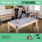 Go스포츠 7피트 3 1개 풀 다이닝 탁구 콤보 테이블 수납 벤치 - 당구 액세서리가 컨버터블 탑 게임 Dark Oak Table