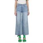 GANNI 가니 하이 웨이스트 와이드 라이트 워시 크롭 진 J1197 565