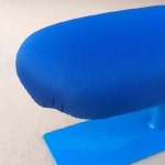 파란색 다림질 스툴 지지대 소형 다림판 모자 원목 원형 의자 다리미판 스툴