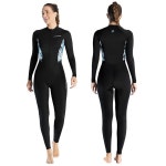 여성 남성용 스카이원 다이빙 스킨 얇은 잠수복 수영복 전신 래쉬 가드 자외선 긴 슬리브 스킨 Women Large