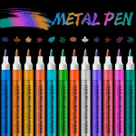 샤이닝 소프트 12색 메탈릭 마커펜