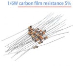 16W 탄소 필름 저항기 5 1K 1R 4 7K 5 1K 470R 1M 1000PCS