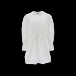 GANNI 가니 W 코튼 포플린 브이넥 미니 드레스 F7362