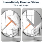 전문가용 창문 스퀴지 긴 스테인리스 스틸 손잡이가 2 in 1 스퀴지 클리너 주유소용 스펀지 자동차 유리 샤워기 스폰지 스타일 Sponge style