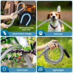 정원 호스 50피트 10개의 기능 노즐이 워터 호스 누수 방지 커넥터가 금속 주름 초유연성 잔디 마당 RV 세차장용 녹 펫 천문 방지 550PSI