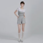 기타브랜드 하프 어베닛여성 2선 리본 트레이닝 3부 반바지 숏팬츠 AP-