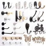 벽옷걸이 벽걸이 다용도고리 벽면 후크 피스고정 행거 A-49 실버판 4구 1개