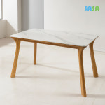 사사 데코라인 라운지 원목세라믹 식탁+의자2+벤치1