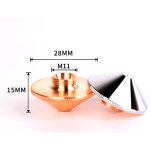 D28mm 섬유 레이저 절단기 기존 표준 단일층 이중층 공기 노즐 Wanshunxing Pree 산소 노래 07 Single nozzle3 5