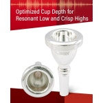 리브레토 24AW 투바 마우스피스 진공 포장이 포함된 2 m 은도금 초보자 학생 중급 플레이어를 위해 설계되었습니다