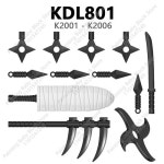 액션 피규어 부품 브릭 Koruit 블록 액세서리 용 장난감 KDL801 K2001 K2002 K2003 K2004 K2005 K2006