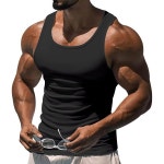 에코 비터스 남성을 위한 남성용 탱크탑 남성 솔리드 컬러 스포츠 조끼 X-대형
