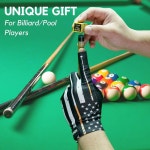 왼손용 CybGene 당구장 장갑 퀵 드라이 통기성 슈터 스누커 큐 스포츠 장갑 사이즈 Large Badge