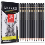 MARKART 드로잉 스케치 연필 세트 - 14피스 그래파이트 12B 4H 아트 스케치 셰이딩 초보자 프로 아티스트를 위한 아티스트 연필에 이상적입니다