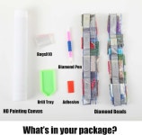 CHWGLFGG 5D 트럭 다이아몬드 아트 키트 DIY 풀 라운드 드릴 페인팅 아메리칸 플래그 바이 닷 젬 크리스탈 이지 홈 월 장식 13 7X 13 7... 