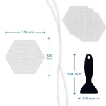 미끄럼 방지 샤워 스티커 24개 보이지 않는 스트립 프리미엄 접착 욕조 클리어 Clear Round