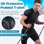 스노보드 스케이트 스키용 TUOY 보호 패딩 셔츠 엉덩이 꼬리뼈를 위한 3D 기능 Small Protective Shirt