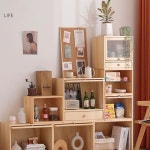 슬라이딩 도어형 공간박스 원목