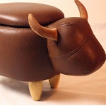 동물모양 스툴 얼룩송아지 의자 카페 거실 인테리어