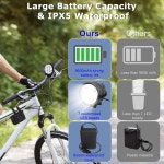 야간 라이딩을 위한 웨이하오 자전거 조명 방수 헤드라이트 초밝은 10500루멘 7LED 9600mAh 프론트라이트 캠핑 야외용 충전식 헤드램프 손전등