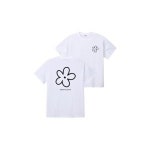 정품보증 그루브스텝 2팩 플라워 백로고 라운드 반팔 티셔츠 S0243