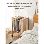 틈새 옷장바지걸이행거 미니 바지전용행거 튼튼한 호두색 스몰 팬츠