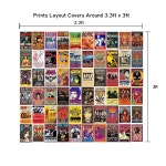 UNKIT 60 PC 빈티지 록 밴드 포스터 70년대 80년대 90년대 레트로 콘서트 프린트 침실 벽 아트 앨범 커버 콜라주 4x6 60세트