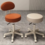 스툴의자 미용 원형 회전 높이조절 병원 모델 등받이 보조 의자 플라스틱 휠