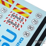 LESU 데칼 스티커 1 14 RC 콘크리트 자동차 믹서 트럭 DIY 모델 야외 장난감 Z0045