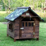 마당 진돗개 개집 원목 하우스 대형견사 대형 진돗개집 야외 견사