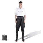 서핑 제설 방재 세차장에서 남성용 PVC 방수 낚시 사냥용 부츠를 신은 JUGATMAIU Waders M8 W10
