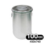 샤이닝 스텐 홉바형 휴지통 100리터 야외 원형 휴지통 관공서 화장실 휴게소 공원 450x740