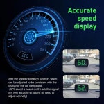 Anyhut 1 PC 속도계 HUD 차량용 오토바이용 USB 플러그 앤 플레이 디지털 MPH 헤드업 디스플레이 쉐이딩 플레이트 차량 충전기 어댑터