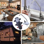 세일플로 12v 수압 다이어프램 펌프 4 3L min 1 1GPM 35 PSI 360 스핀 수도꼭지 탭 - 카라반 RV 해양 보트