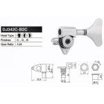 KAYNES 1 24 비율 전기 베이스 기계 헤드 튜너 튜닝 키 페그 오픈 기어 교체 왼쪽 검은색 4개 2R 2L Chrome