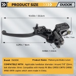 DUOOK 7 8 범용 좌측 유압 브레이크 레버 핸들 마스터 실린더 50cc 110cc 125cc 150cc 200cc 250cc 스쿠터 모핑 중국 ATV 더트 피트...