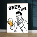 달맨션 P3 beer time 비어타임 술 맥주 포스터 인테리어 디자인 식당 포차 술집 호프집