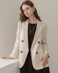 퓨어 스트라이프 린넨 자켓 ML06JK209HJY