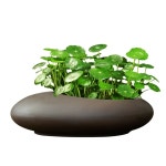 꽃꽂이 화병 수반 도자기 촬영 식물 세라믹 센터 도자기꽃병 트럼펫 화기 동양식 타원형 펀칭테이프 트럼펫 자사 중등의