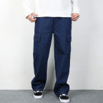 겨울 남성 기모 청바지 카고 건빵 와이드 통 일자 밴딩 면 데님 바지 팬츠 DE054
