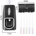 리지폴 칫솔 홀더 치약 디스펜서 세트 자동 압착기 디스펜서 키트 벽걸이 욕실 액세서리